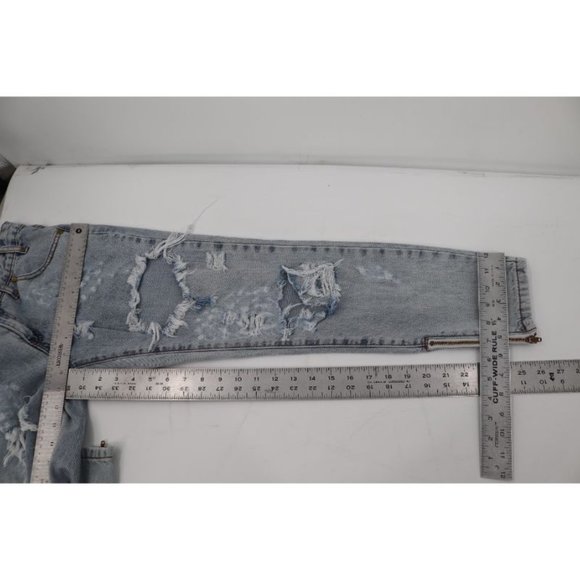One Teaspoon Women's Size 26 Distressed Ripped Skinny‎ Leg Jeans Ankle Zip blue - Picture 8 of 12